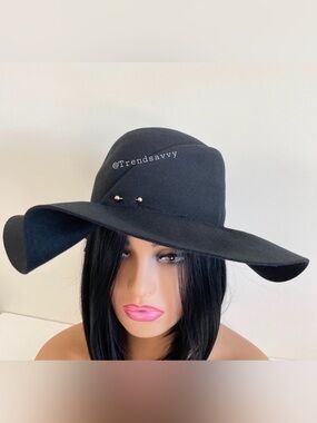 Anthropologie San Diego Hat Company Wide Brim Wool Fedora Hat OS NWT Chic